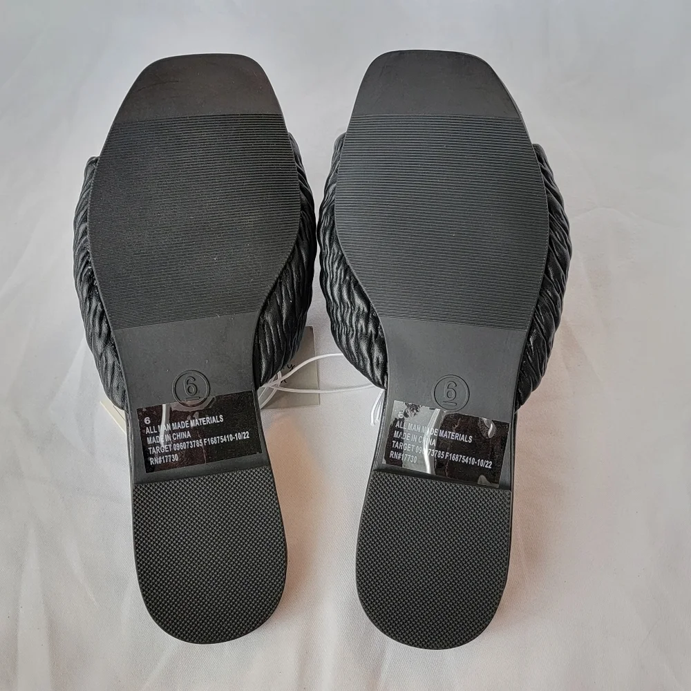 A New Day Ruth Slide Knot Sandals Black - Picture 5 of 8